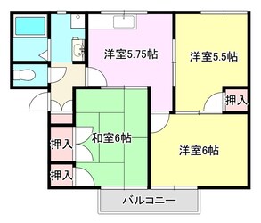 メゾンドールB棟の物件間取画像